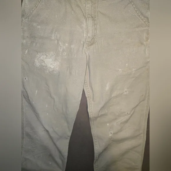 Carhartt Rugged Flex Relaxed Fit Canvas Work Pant Thrashed Distressed 34x34 - Picture 4 of 7